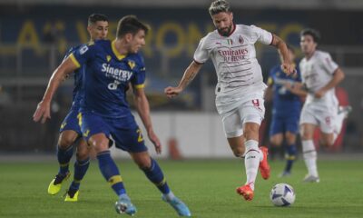 Milan - Verona, Giroud in azione
